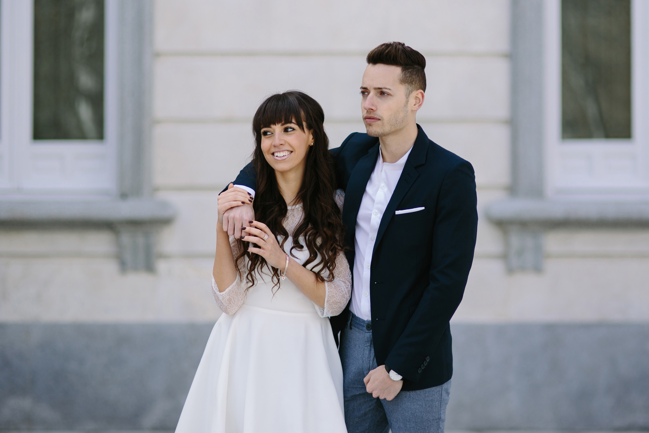 Ceremony couple, street style, lookbook, wedding outfit