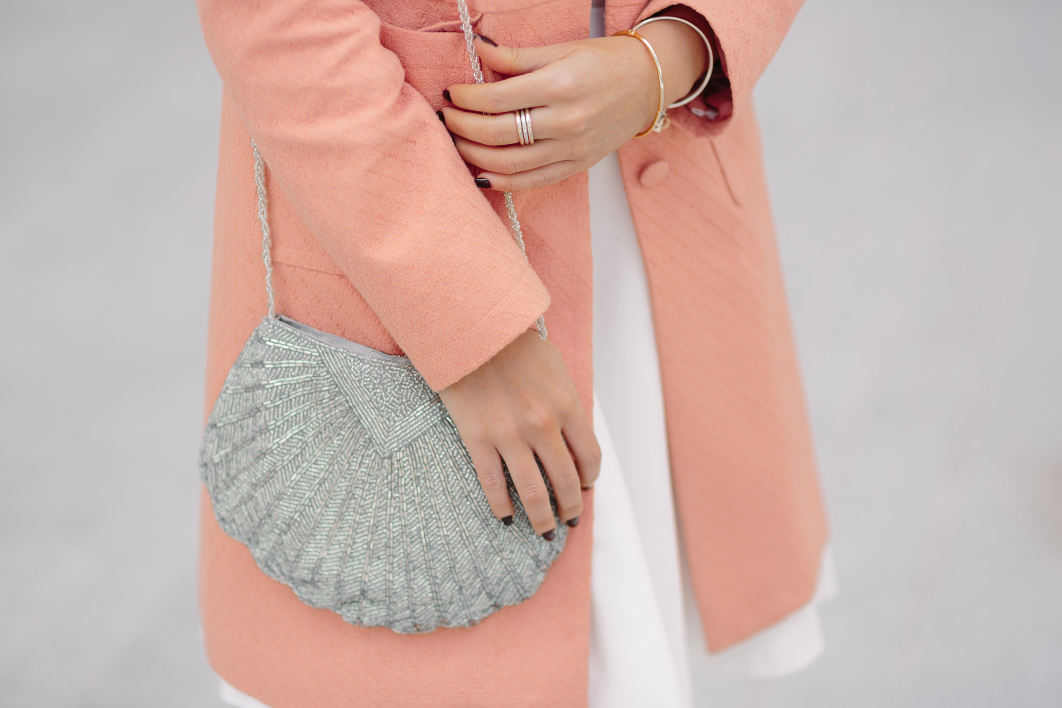 Ceremony outfit, street style, la redoute, coral coat, wedding